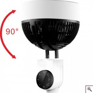 Hoomei® Επιδαπέδιος Περιστρεφόμενος Ανεμιστήρας Ορθοστάτης 50W με Διάμετρο 30cm Ρυθμιζόμενου Ύψους & 3 Ταχυτήτων