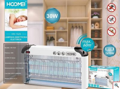 Hoomei® Ηλεκτρική Εντομοπαγίδα - Εντομοκτόνο 30W UV LED 25m² Νέας Γενιάς Εξολοθρευτής Κουνουπιών & Εντόμων HM-1625
