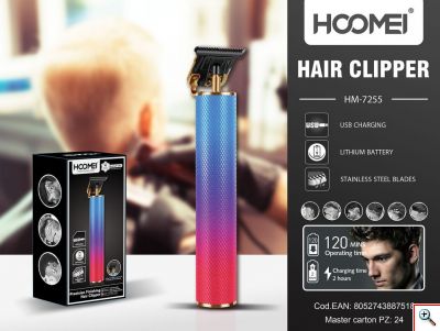 Hoomei® Επαναφορτιζόμενη Ξυριστική Μηχανή Ακριβείας με Ρυθμιζόμενο Ύψος Κοπής & Βούρτσα - Professional Trimmer HM-7255