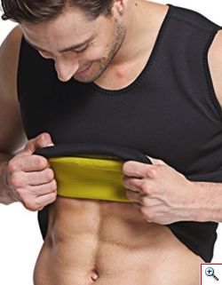 Hot Shapers Φανέλα T-Shirt UNISEX Γιλέκο Εφίδρωσης & Αδυνατίσματος Lastex