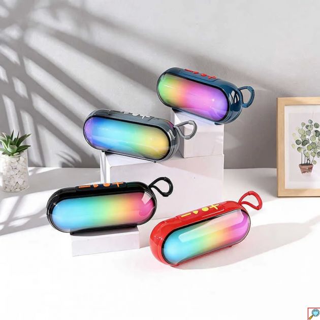Φορητό Ηχείο Bluetooth 10W – Ασύρματο με RGB LED Φωτισμό - Bluetooth 5.3, USB, TF Card, Ραδιόφωνο FM, Hands-Free, TWS