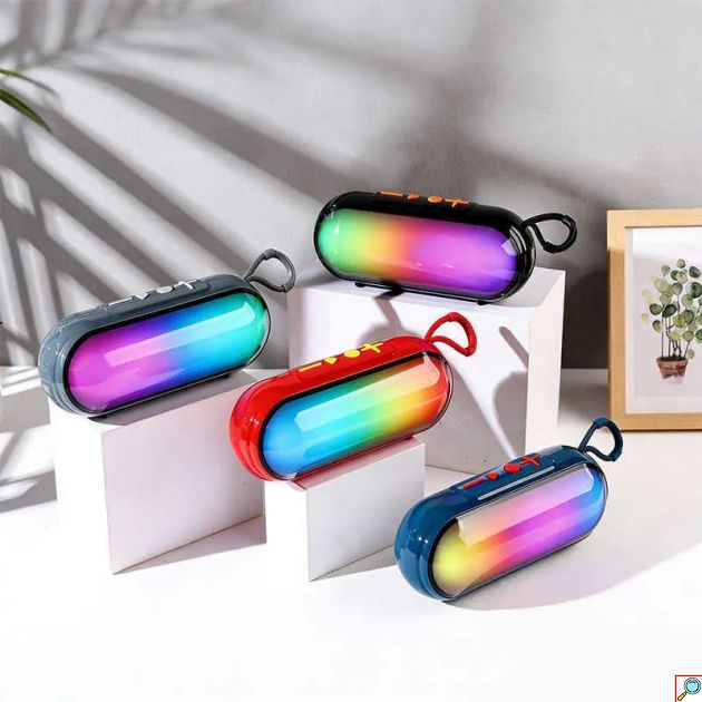 Φορητό Ηχείο Bluetooth 10W – Ασύρματο με RGB LED Φωτισμό - Bluetooth 5.3, USB, TF Card, Ραδιόφωνο FM, Hands-Free, TWS