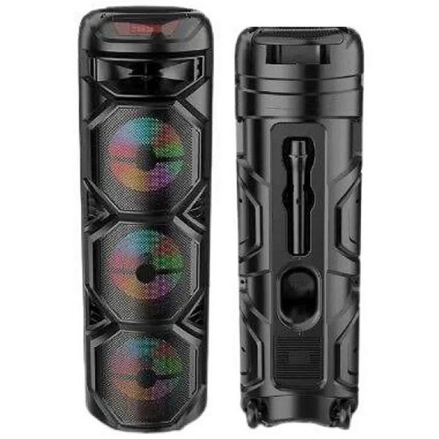 Φορητό Ηχείο Bluetooth 3×8” – Δυνατός Ήχος και Μικρόφωνο με Τηλεχειριστήριο Μαύρο Φορητό Ηχείο Bluetooth 3×8” – Δυνατός Ήχος και Μικρόφωνο με Τηλεχειριστήριο Μαύρο