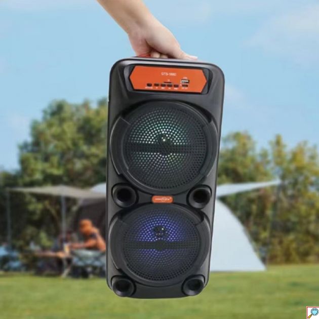 Φορητό Ηχείο Bluetooth Dual 6.5″ με Ασύρματο Μικρόφωνο - Karaoke, RGB Φωτισμός, TWS, FM, USB