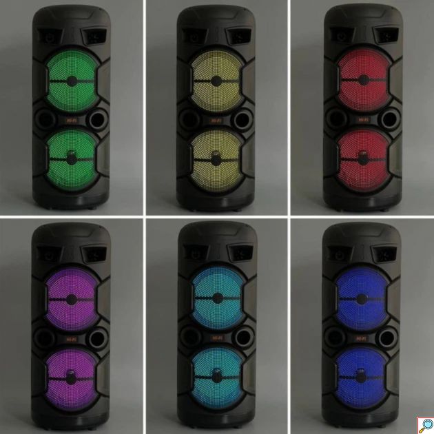 Φορητό Ηχείο Bluetooth 20W με Μικρόφωνο - RGB Φωτισμός, AUX, USB, Κάρτα Μνήμης, Έως 10 ώρες