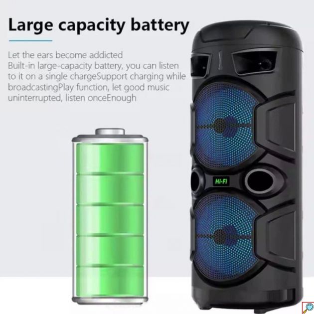 Φορητό Ηχείο Bluetooth 20W με Μικρόφωνο - RGB Φωτισμός, AUX, USB, Κάρτα Μνήμης, Έως 10 ώρες