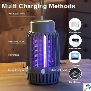 Ηλεκτρική Αντικουνουπική Λάμπα UV Hoomei 1.5W Ροζ – Προστασία από Κουνούπια και Έντομα