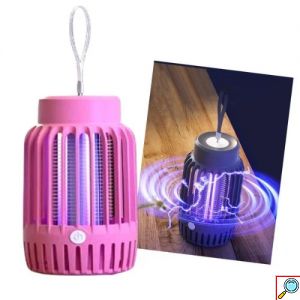 Ηλεκτρική Αντικουνουπική Λάμπα UV Hoomei 1.5W Ροζ – Προστασία από Κουνούπια και Έντομα