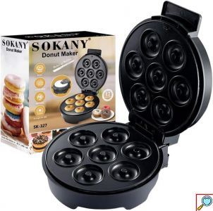 Ηλεκτρική Συσκευή Ντόνατς 7 Θέσεων 1000W Sokany Αντικολλητική