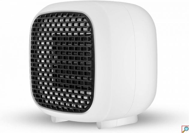 Επιτραπέζιο Ηλεκτρικό Αερόθερμο 800W – Compact Σχεδιασμός & Άμεση Θέρμανση - Προσωπική Θέρμανση για Γραφείο, Δωμάτιο, Χαμηλή Κατανάλωση, Λευκό