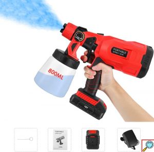 Ηλεκτρικό Πιστόλι Βαφής 18V 1 x 2Ah με Δοχείο 0.8lt