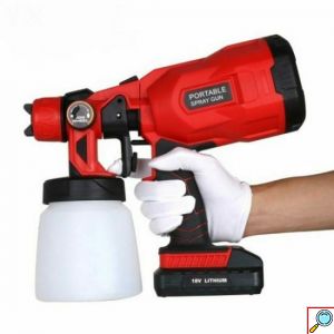 Ηλεκτρικό Πιστόλι Βαφής 18V 1 x 2Ah με Δοχείο 0.8lt