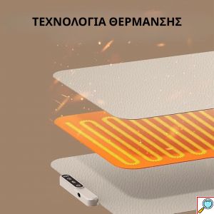 Ηλεκτρικός Αναδιπλούμενος Δερμάτινος ίσκος Θέρμανσης 300W με LED οθόνη 38 x 60cm 
