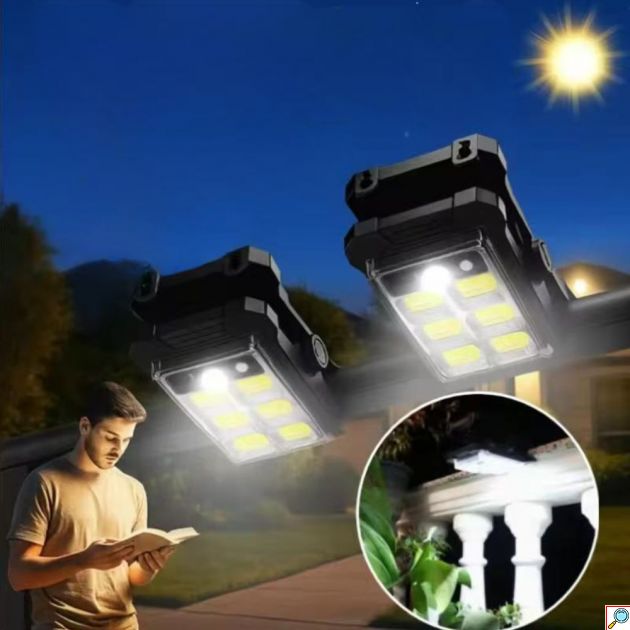 Ηλιακό Φωτιστικό Clip LED – 3 Επίπεδα Φωτισμού, Αισθητήρας Κίνησης και Ηλιακή Φόρτιση