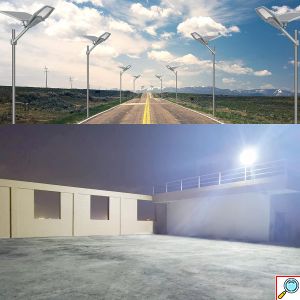 Ηλιακό Φωτιστικό Δρόμου 800W με Ενσωματωμένο Πάνελ - IP67 Αδιάβροχο με Λευκό Ψυχρό Φωτισμό - JORTAN