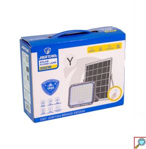 Ηλιακός Προβολέας LED 500W Αδιάβροχος με Πάνελ και Τηλεχειριστήριο Jortan