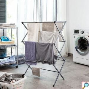 Πτυσσόμενη Μεταλλική Απλώστρα Δαπέδου 106x73x38cm