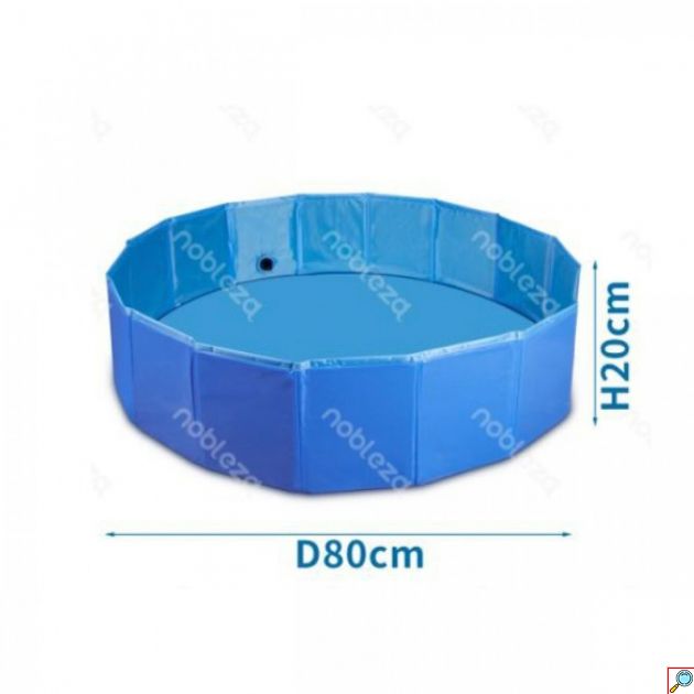 Πτυσσόμενη Πισίνα για Σκύλους Μπλε 20x80cm
