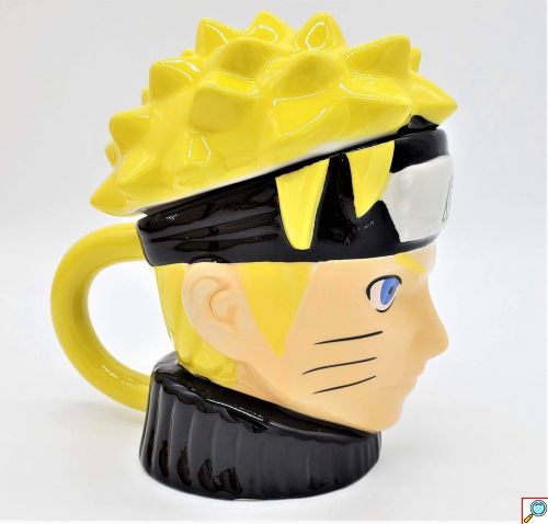 Τρισδιάστατη Ανάγλυφη Κεραμική Κούπα Naruto 3D με Καπάκι για Καφέ και Τσάι
