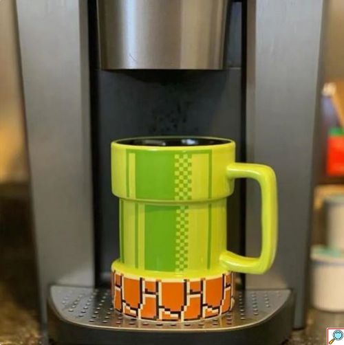 Τρισδιάστατη Ανάγλυφη Κεραμική Κούπα Super Mario Warp Pipe 3D για Καφέ και Τσάι