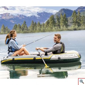 Intex® Φουσκωτή Βάρκα Seahawk 2 SET με Κουπιά και Τρόμπα