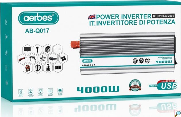 Inverter 4000W 12V DC to AC Inverter Aerbes