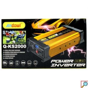 2000W Inverter Αυτοκινήτου Τροποποιημένου Ημιτόνου για Μετατροπή 12V DC σε 220V AC