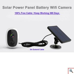 Mini Ηλιακή Αδιάβροχη Ασύρματη IP WiFi Κάμερα Full HD 1080p με Ηλιακό Πάνελ με Φακό 3.6mm Hebeiros