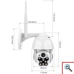 Αδιάβροχη Κάμερα Ασφαλείας WIFI με Συναγερμό & LED Προβολέα Ασύρματη IP FHD 1080p Εξωτερικού χώρου με Νυχτερινή Λήψη, Tracking Αισθητήρα Κίνησης, Ειδοποίησεις στο App, Mic +Ηχείο (Θυροτηλεόραση - Pet Monitor - Ενδοεπικοινωνία Μωρού