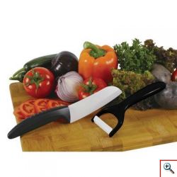 Μαχαίρι Κεραμικό 12,5 cm και Αποφλοιωτής - Σετ 2 τεμαχίων