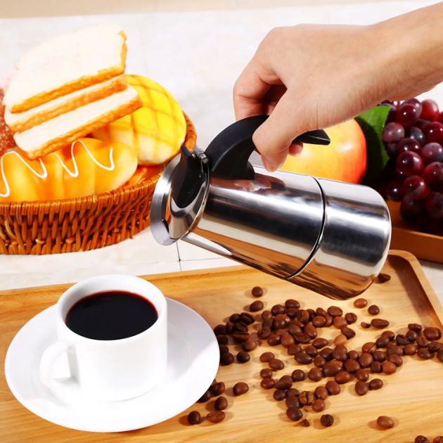 Καφετιέρα 100 mL για Espresso από Ανωξείδωτο Ατσάλι - Hoomei