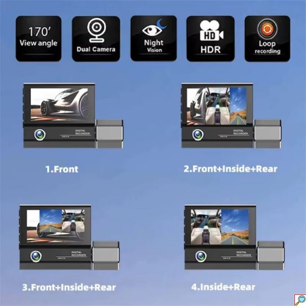 Κάμερα DVR Αυτοκινήτου με Ανάλυση Βίντεο 1080P