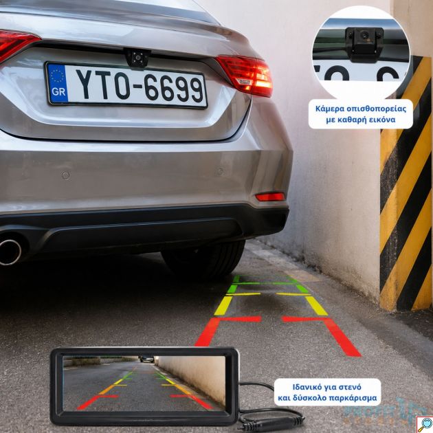 Κάμερα Οπισθοπορείας PerVoi με Πλαίσιο Πινακίδας 170°