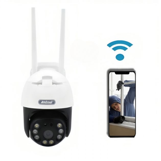 Αδιάβροχη Εξωτερική IP Κάμερα Καταγραφής 360° 1080p WiFi - Με Αμφίδρομη Επικοινωνία - Andowl