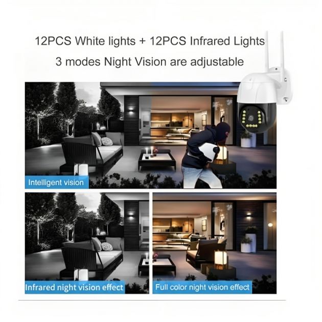 Αδιάβροχη Εξωτερική IP Κάμερα Καταγραφής 360° 1080p WiFi - Με Αμφίδρομη Επικοινωνία - Andowl