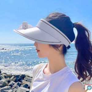 Καπέλο Visor με Επαναφορτιζόμενο Ανεμιστηράκι 3 Ταχυτήτων