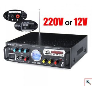Ενισχυτής Ψηφιακό Ηχοσύστημα Καραόκε 12V-220V MP3 Player με σύνδεση Bluetooth και USB με Τηλεχειριστήριο, BT-339A – Aria Trade