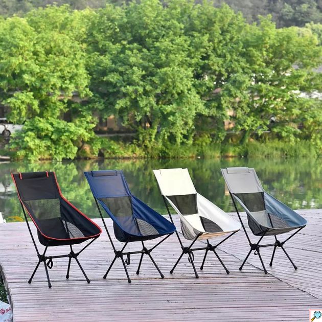 Πτυσσόμενη Καρέκλα Camping με Ψηλή Πλάτη & Δίχτυ - Ελαφριά, Ανθεκτική, Ιδανική για Παραλία, Ψάρεμα, Εξορμήσεις
