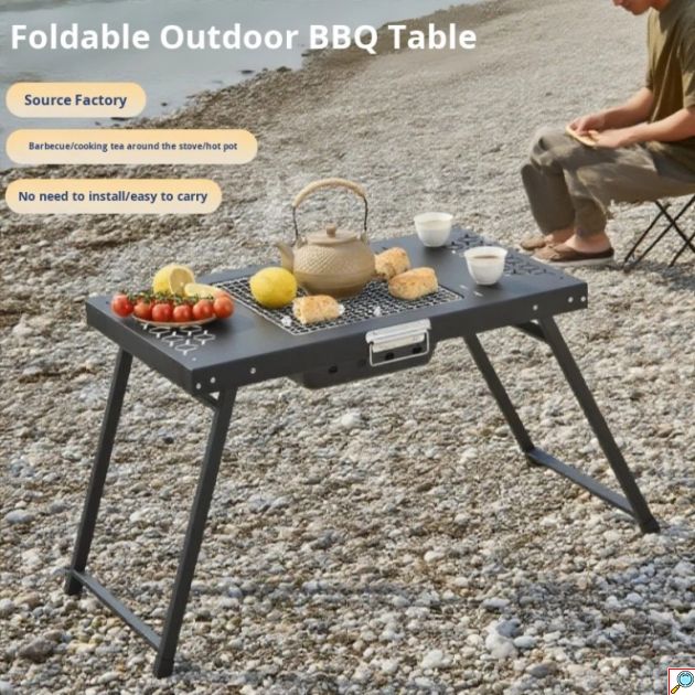 Ψησταριά Κάρβουνου BBQ Πτυσσόμενη – Ιδανική για Camping και Εκδρομές 58x35x47cm