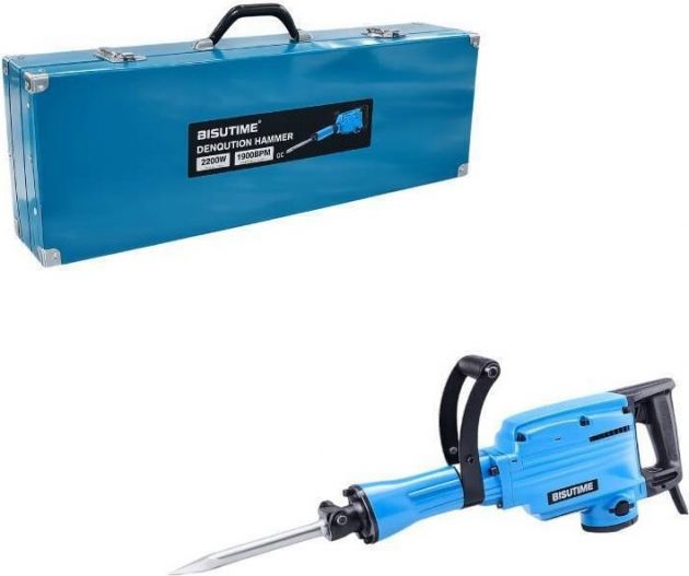 Ηλεκτρικό Κατεδαφιστικό Σκαπτικό 2200W - Επαγγελματικό για Μπετόν & Πέτρα, με Βελόνι 410mm και Μεταλλική Βαλίτσα