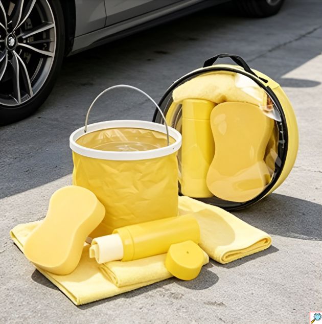 Σετ Καθαρισμού Αυτοκινήτου LIAO F130055 – Πτυσσόμενο Κουβά & Αξεσουάρ | Πλήρης Εξοπλισμός Πλυσίματος