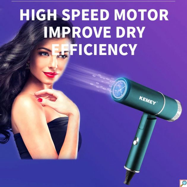 Kemei® Αναδιπλούμενο Σεσουάρ - Πιστολάκι Μαλλιών 1000W Ελαφρύ σε Σχήμα Τ KM-9825