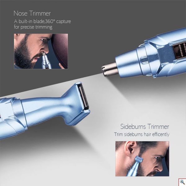 Επαναφορτιζόμενο Trimmer Αυτιών, Φρυδιών & Μύτης - Nose, Eyebrow & Ear Hair Trimmer KEMEI KM-199