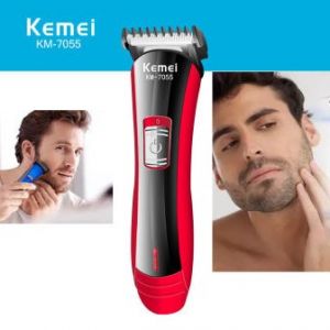 Kemei® Επαγγελματική Κουρευτική Μηχανή Επαναφορτιζόμενη με 4 Χτενάκια