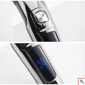 Σετ Eπαναφορτιζόμενη USB Κουρευτική - Ξυριστική Μηχανή με 6 Κεφαλές και LCD Οθόνη Kemei KM-8508