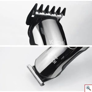 Σετ Eπαναφορτιζόμενη USB Κουρευτική - Ξυριστική Μηχανή με 6 Κεφαλές και LCD Οθόνη Kemei KM-8508