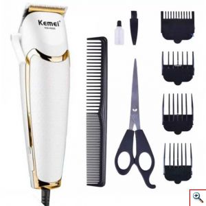 Kemei® Επαγγελματική Κουρευτική Μηχανή Ρεύματος 12W Ρυθμιζόμενου Μήκους με Χτένα και Ψαλίδι Professional Hair Trimmer KM-4806