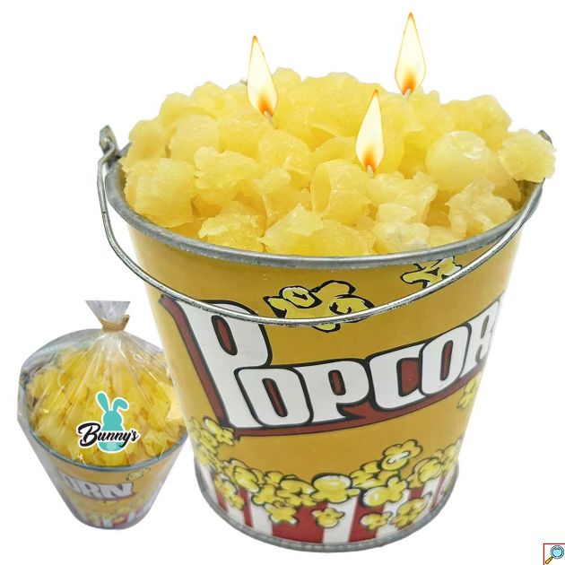Διακοσμητικό Κερί Pop Corn 15x14cm – Πρωτότυπο Κερί Ποπ Κορν