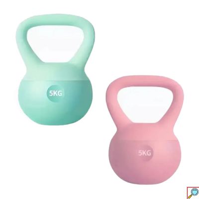 Kettlebell 5kg με Επένδυση Βινυλίου και Αντιολισθητική Λαβή για Προπόνηση