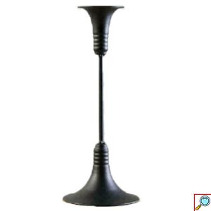 Κηροπήγιο Μεταλλικό σε Μαύρο Χρώμα 9.1x9.1x23cm